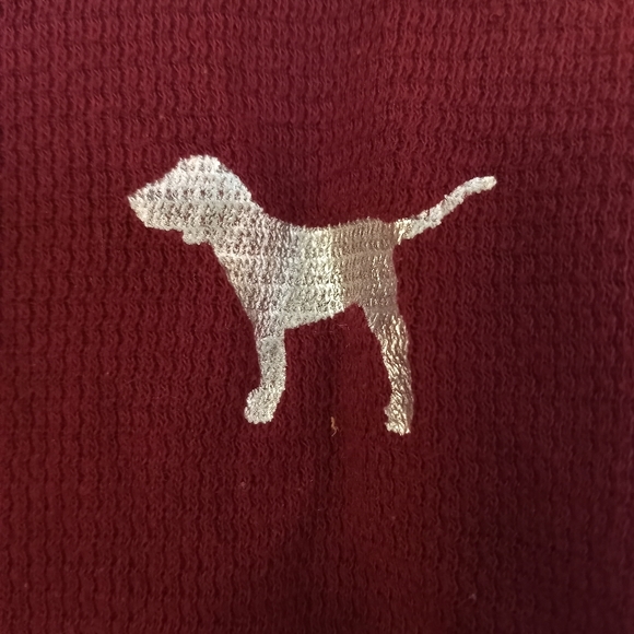 VS PINK Long Sleeve Sleepwear Tee Dog Graphics Size L - Picture 3 of 6